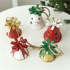Metal Holiday Bell Ornament for Christmas Tree and Entry Area, Hanging Display Piece with Rope Loop and Top Accent