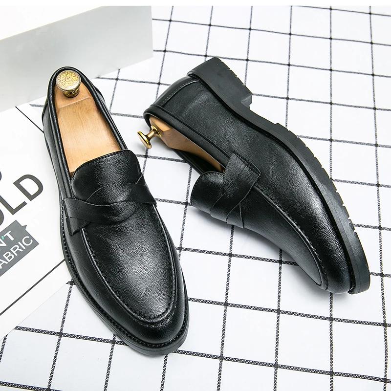 

Модные мужские повседневные мокасины, удобные, плоские, мягкая подошва, кожаные, высокого качества, стильные, мужские, деловые, для свиданий, мокасины, обувь для вождения 46 чёрный