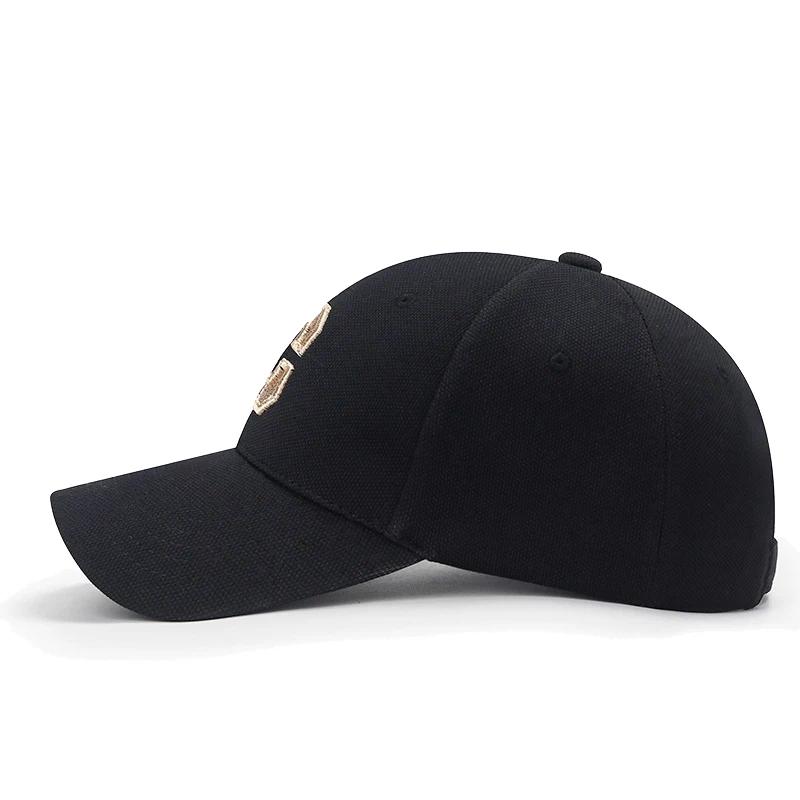 New High Quality Cotton Hardtop Baseball Cap Elastic Pineapple Cloth Material Gold Thread Embroidery Craft C Letter Design Style