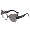 Elegant Versatile Photochromic Myopia Glasses Individualistic Cat Eye Large Frame Unisex Blue Light Blocking Eyeglasses