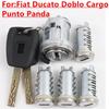 OEM Auto Full Set Door Lock Cylinder For Fiat Ducato Doblo Cargo Punto Panda SIP22 Blade Trunk Lock Ignition Lock With 2Pcs Key