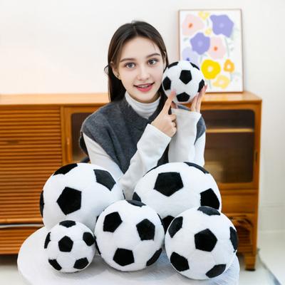 Plyšová hračka na fotbal, Plyšové zvířátko ve tvaru fotbalového míče, Měkký polštář k objetí pro sportovní fanoušky, Dárek na den zápasu pro děti chlapce dívky
