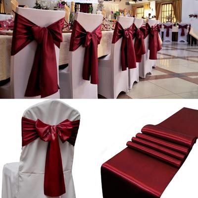 Pack of 10 Satin Chair Sashes for Wedding Chair Bows 17x275 Cm Chair Ribbons Fitting Birthday Party Anniversary Bridal Baby Shower Chair Decorations