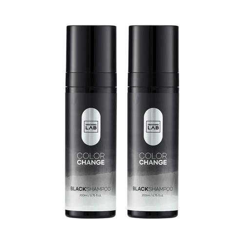 Natural Gray Hair Care Color Change Black Dye Shampoo 200ml 2-Pack