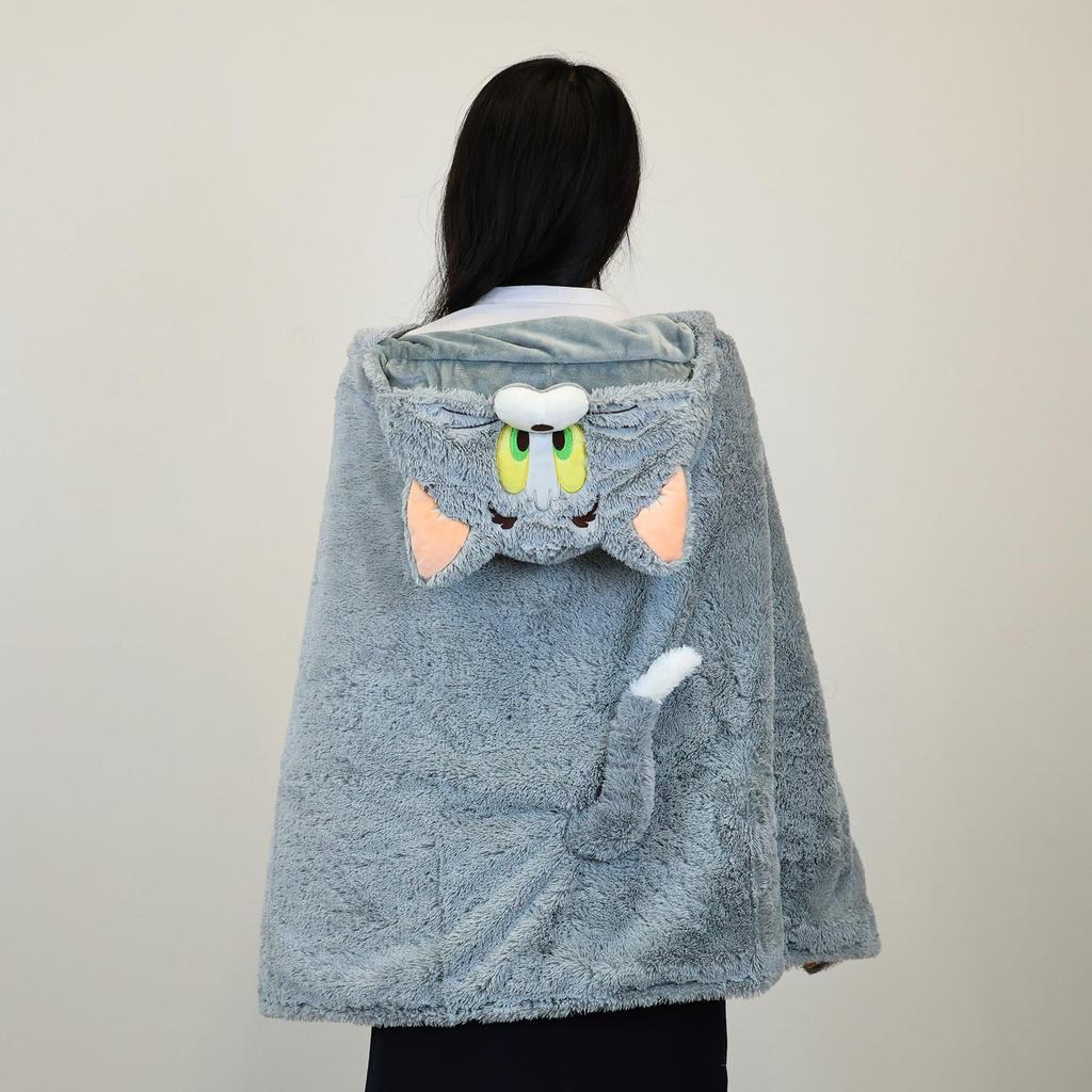 Marushin Tom and Jerry Hooded Blanket, Cute, Fluffy, Stylish, and Perfect for Cold Weather, Product Number: 4105085300