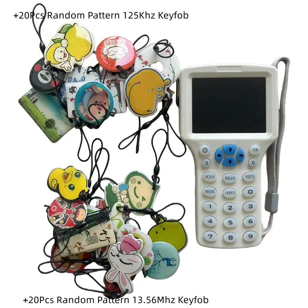 10 Frequency NFC Smart Card Reader Writer Duplicator 125Khz 13.56MHz RFID Copier USB Encryption Decoding Reader Key Replicator