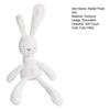 Peluche Lapin 20cm Jolie Couleur Blanche Lapin aux Longues Jambes Peluches Compagnon Jouet Apaisant Animal en Peluche Bébé Garçon
