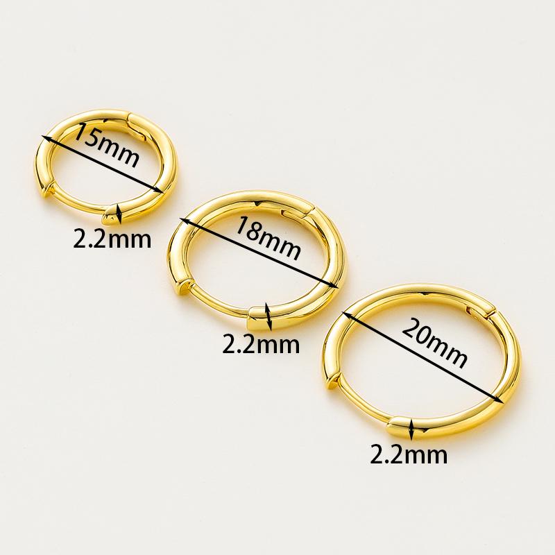 4pcs/lot 14K 18K Gold Plated Round Simple Classic Open Earing Hook Pendant Decorate Loop For Jewelry Making Crafts Accessories