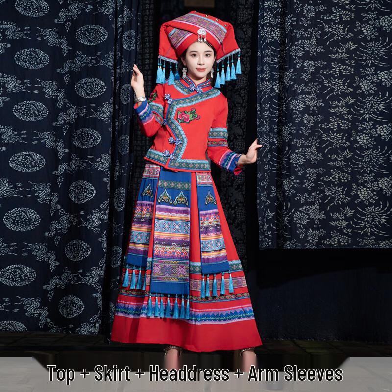 Women s Traditional Ethnic Dance Performance Costume Set 4XL