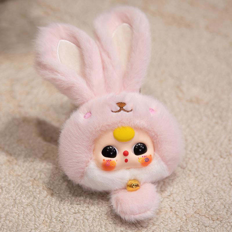 Viso di Bambola in Silicone Kawaii: Portachiavi e Ciondolo Giocattolo di Peluche per Bambini di Tre Anni