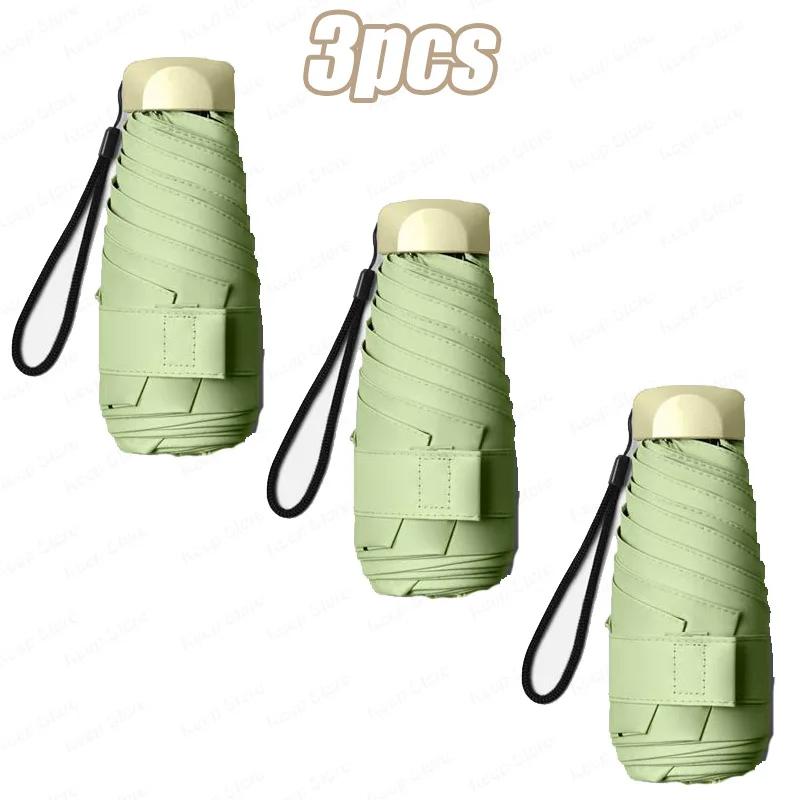 

Новый 1 шт. Мини-зонт от солнца, карманный дождевик, виниловый складной УФ-защитный карманный зонтик от солнца в капсуле