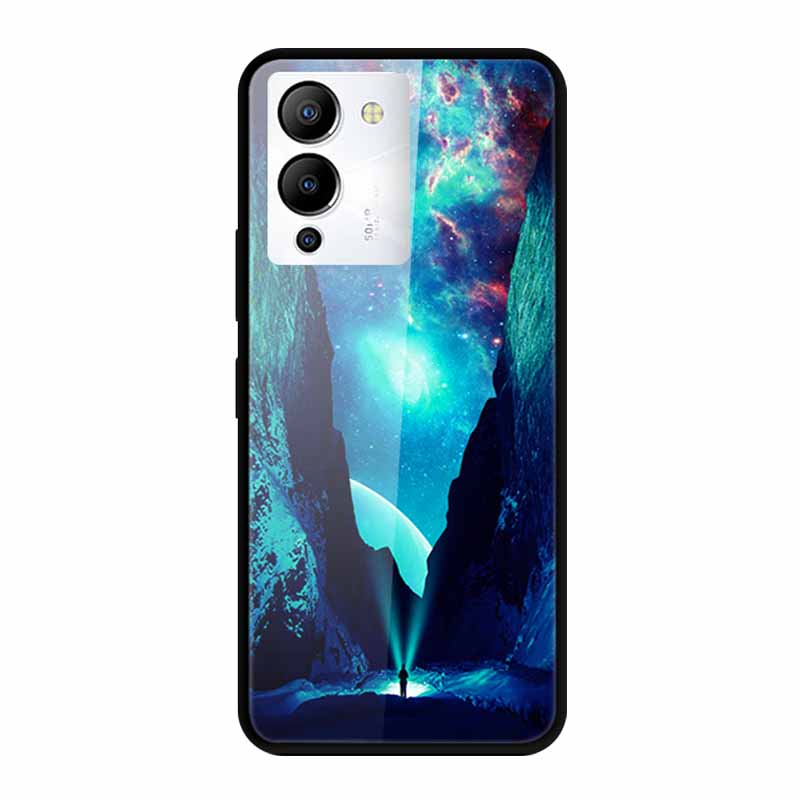 Luxury Shockproof Tempered Glass Back Cover Hard Case For Infinix Note 12 G96 Infinix Note 11pro 11s Protective Cool Phone Cover