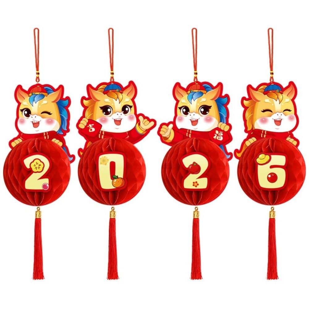 Traditional Horse Year Hanging Pendants Chinese Style Lucky Lanterns Ornament Wedding Birthday