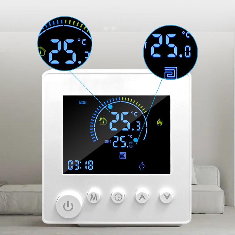 Smart WiFi LCD Floor Heating Thermostat for Electric and Water Systems