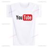 2024 YouTube Logo Trykk Dame T-skjorter Merke Modal Topper Casual Custom Herre Kortermet T-skjorter Harajuku Vintage T-skjorte