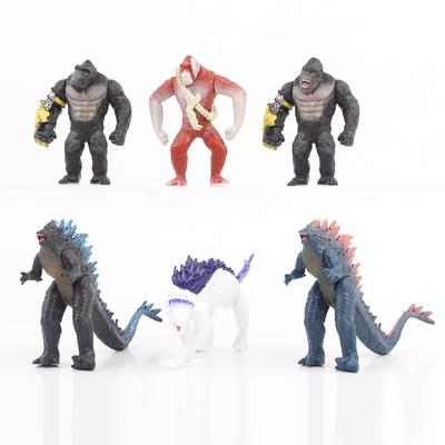 Νέο Anime 6 Τεμάχια/Σετ Godzilla VS King Kong 2 Νέα Αυτοκρατορία Τέρατα Κινούμενα Μέλη Φιγούρα Δράσης Μοντέλο PVC Κούκλα Παιδικά Παιχνίδια Γενεθλίων
