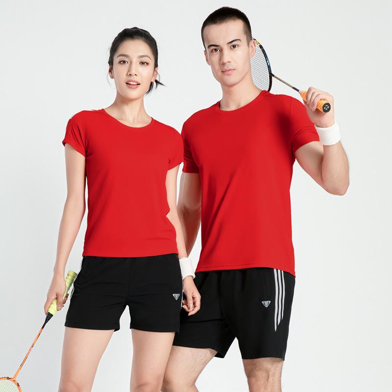 

Унисекс быстросохнущий беговой комплект: Дышащая футболка с круглым вырезом и шорты для фитнеса L