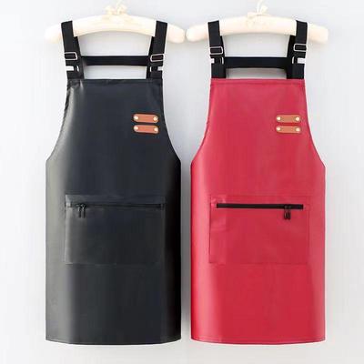 Adult Soft Leather Waterproof Oil-Proof Apron: Stain-Resistant Kitchen Wear for Men and Women