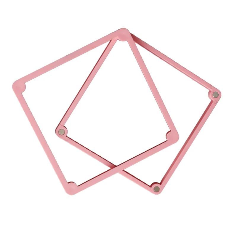 

Магнитный держатель трафарета для печенья – рамка для фиксации помадки и глазури для украшения печенья и трафаретов для шелкографии розовый