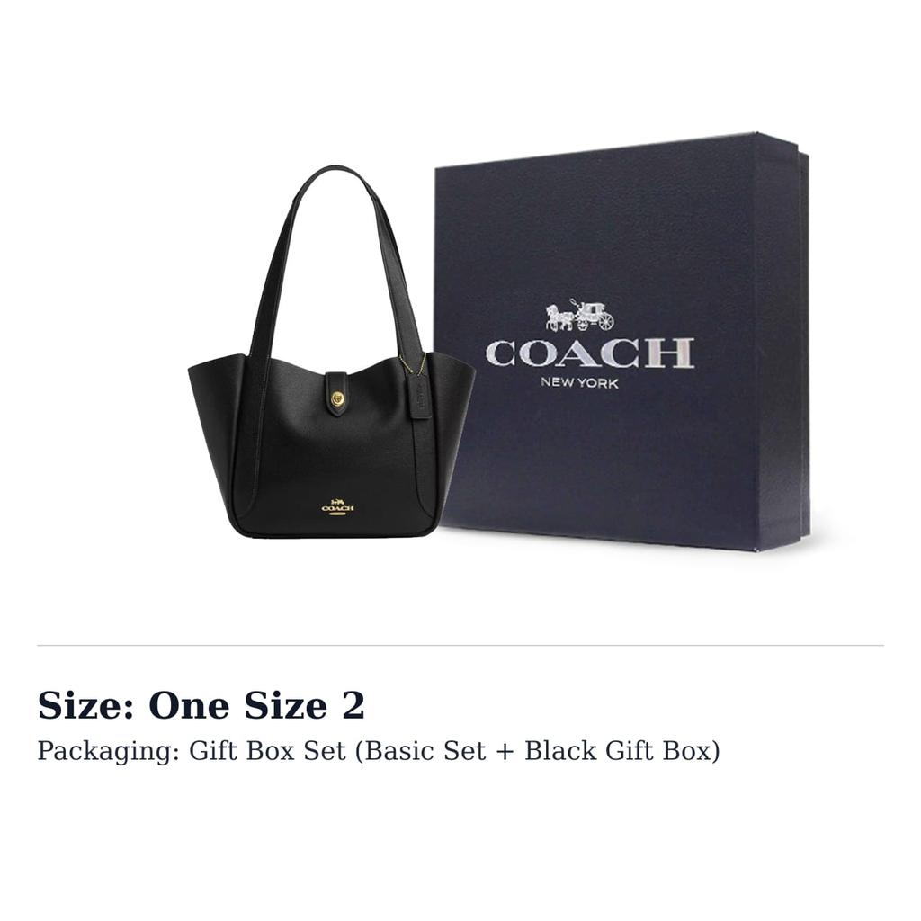 Coach Hadley Double Sided Leather Tote Bag, Shopping Bag, Handbag, Shoulder Bag Large Women's Black CAL17-IMBLK