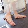 Cool pantofle dámské 2019 léto nové korejská verze žabek se čtvercovou špičkou módní nošení plážové cool pantofle