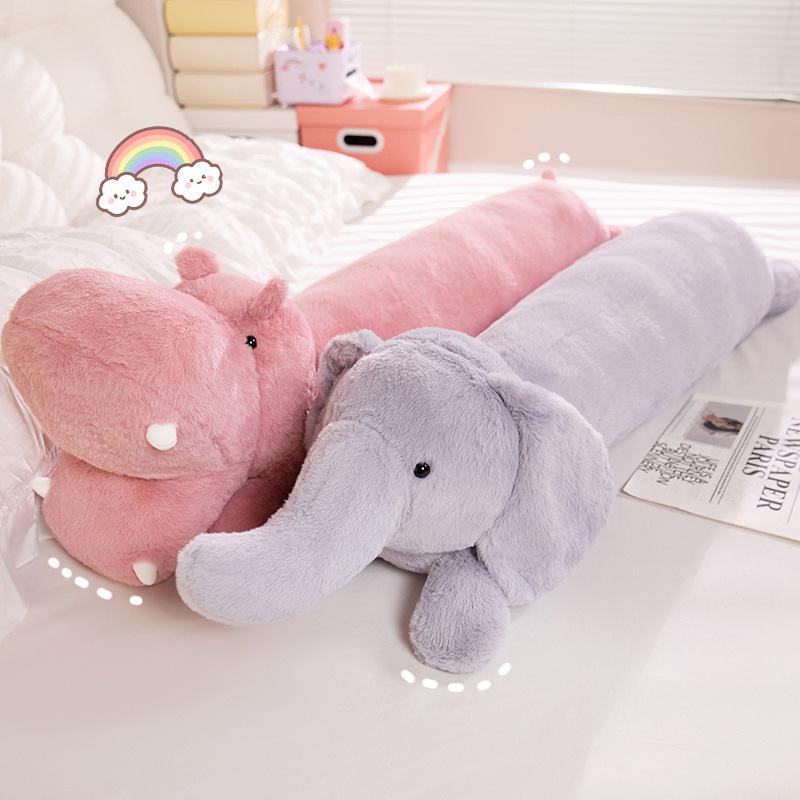 Cute Lying Animal Elephant Dachshund Dog Throw Pillow Plush Toy Doll Hippo Doll Girl Soothing Rag Doll