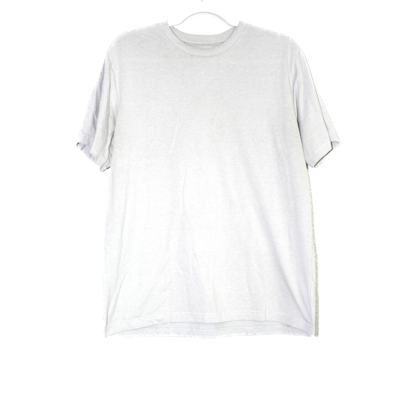 George Mens White T-Shirts Cotton Crew Tagless Comfort Tee Short Sleeve Sz Large XL