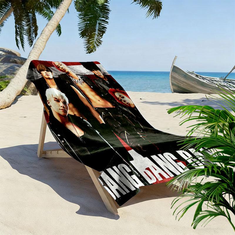 Bigbang Print Beach Towel, Large Soft Quick Dry Towel for Beach Camping Swimming