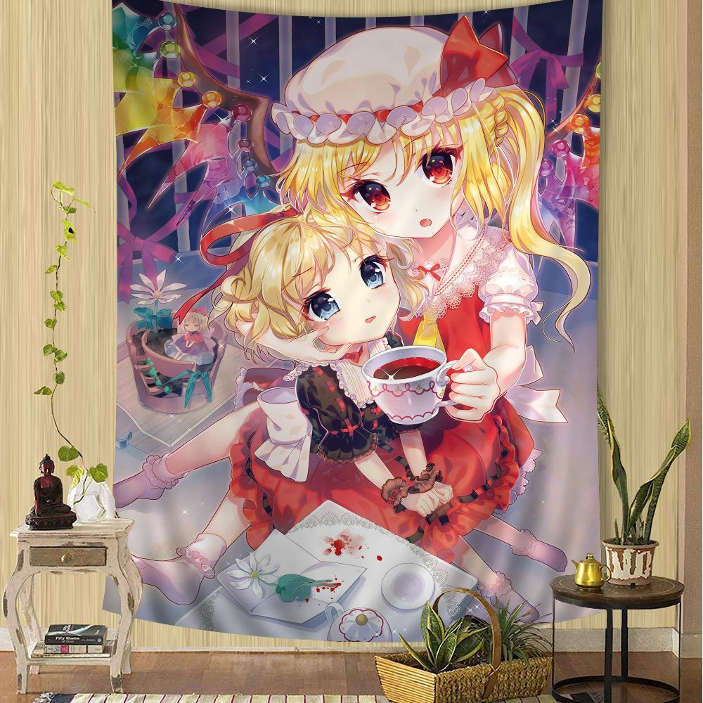 

Проект Touhou Фландрская Алая Гобелен Аниме Гобелен Таро Хиппи Настенные Ковры Студенческое Настенное Полотно Сделай Сам Настенное Для Спальни 74x94cm(29x37in)