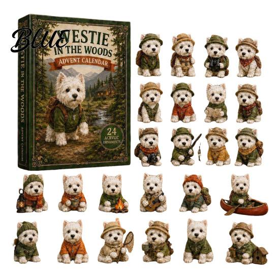 Surprise Mystery Gifts Ornament Set Calendar 24-Day Christmas Advent 2026 Dog Acrylic 2D Educational Holiday
