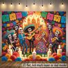 2D Flat Banner for the Mexican Day of the Dead Party - - - Vibrant Day of the Dead Decorations Including Skulls
