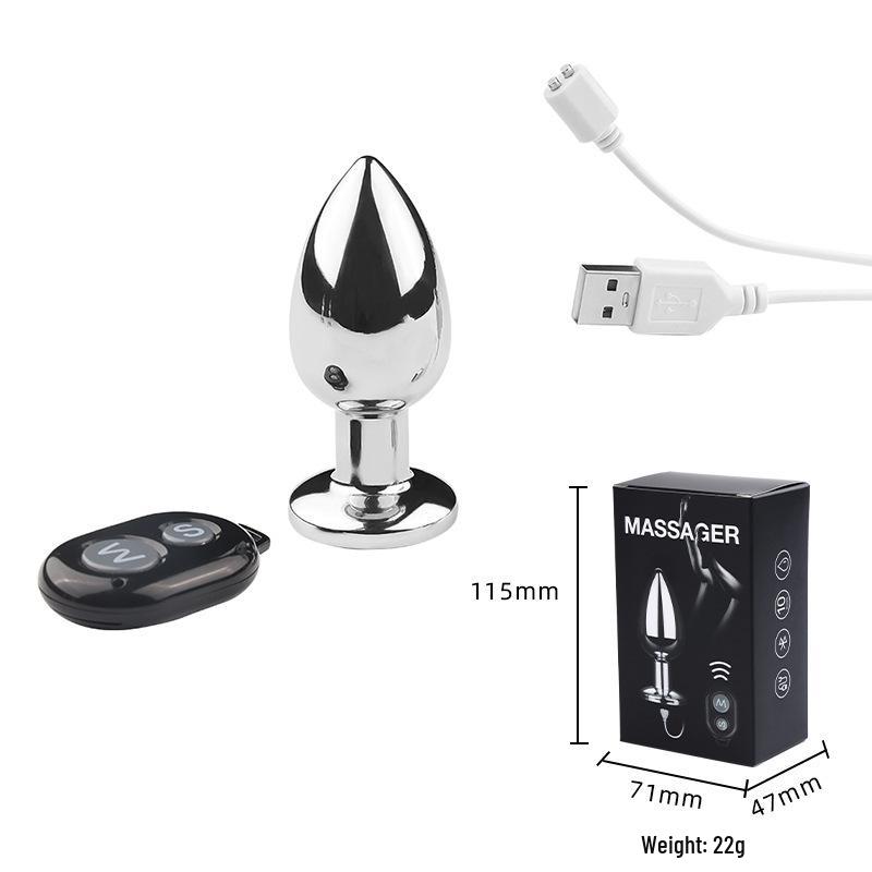 Wireless Remote Control Metal Vibration Butt Plug for Long-term Wear & Outdoor Fun