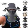 Mesh Design Sun Hat Wide Brim with 2 Solar Fan UV Protection Bucket Neck Flap Dual-power And Face Guard 3 Speed Adjustable for Outdoor Fishing Camping