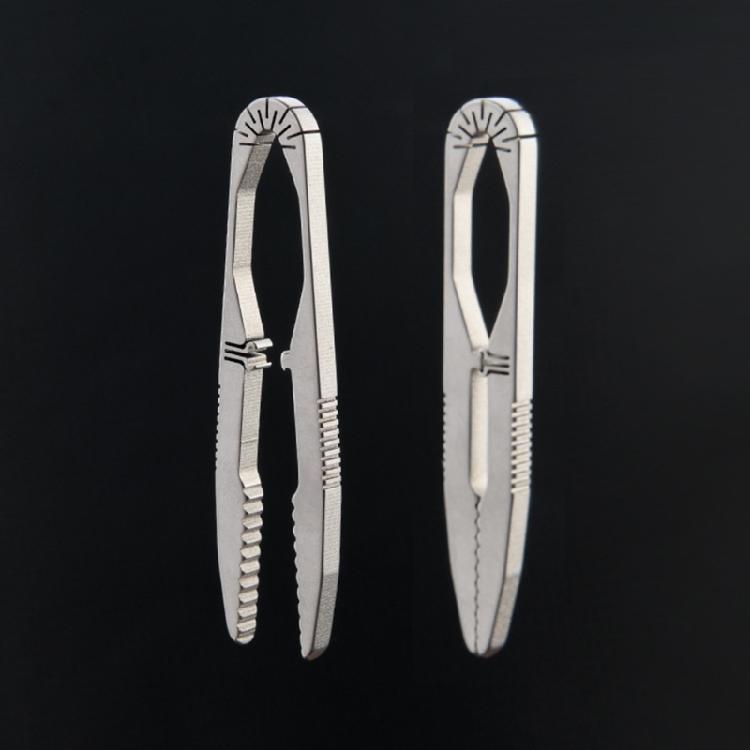 Titaniums Steel Tweezer Outdoor Survivals Travel Small Tweezer for Camping Hikings