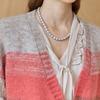 Maxza Color Block Balloon SleeVe V Neck Cardigan Ze11qd503na
