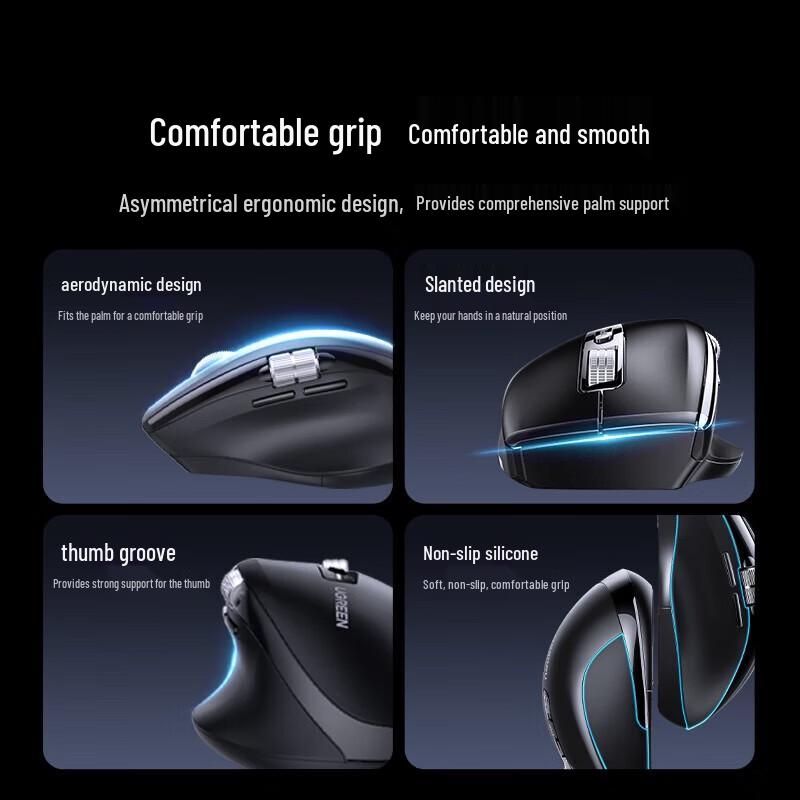 UGREEN M751 Wireless Dual-Mode Silent Ergonomic Mouse