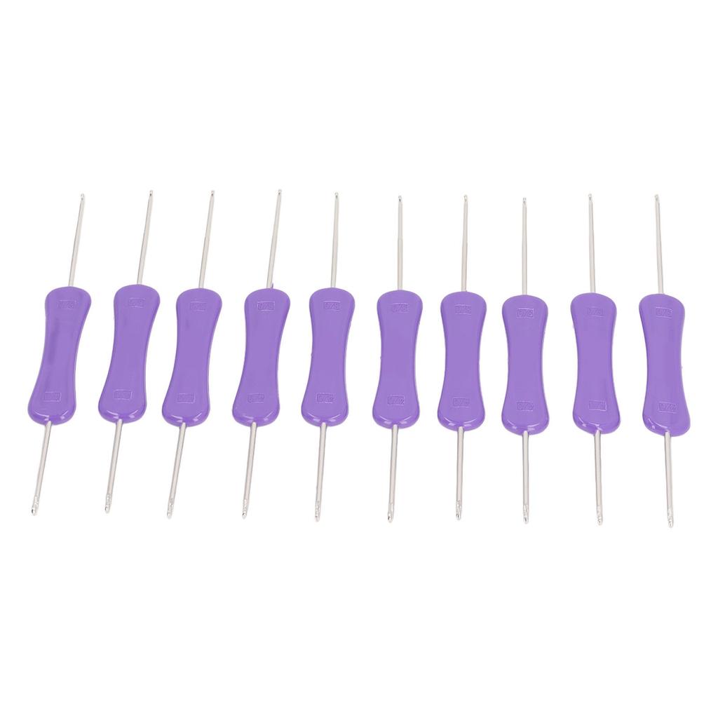 50Pcs Double End Crochet Hook 3.0‑4.0 Ergonomic Handle Durable Crochet Needles Crochet Hook Set for Knitting Sweaters