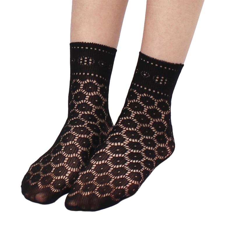 Women Girls Fishnet Ankle Socks Hollowed Out Mesh Short Socks Sexy Black Fishnet Socks Summer Fashion Anklet Socks