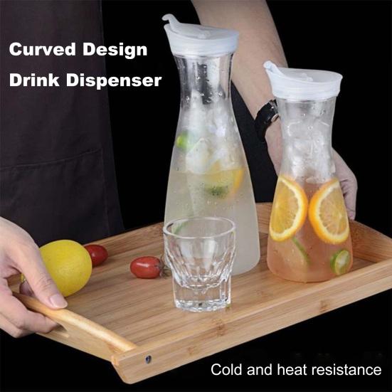 1100/1600ML Plastikowy Czajnik Zimny z Pokrywą Flip-Top Dozownik Napojów Spożywczych Kawa Herbata Sok Napój Dzbanek Do Domu Bar Kuchnia Restauracja Szkoła