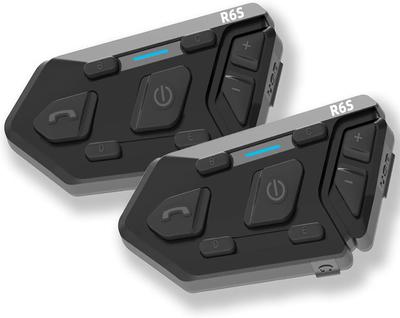 2-balenie Motocyklový Bluetooth Interkom do prilby Až pre 6 jazdcov Multi Bezdrôtové Vodotesné Interfónové Náhlavné súpravy 1200m