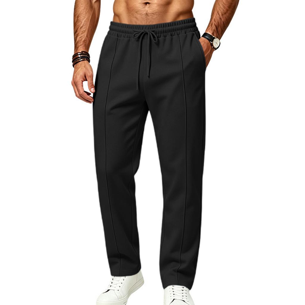 Men's Casual Straight Leg Pants for Spring and Fall