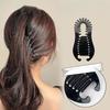 Banana Clip Ponytail Vertical Hair Clip Simple Large Female Hair Volume Hair Accessory High-end Style Handmade Plastic Hair Clip