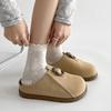 Retro brown inner height increase soft bottom thick bottom bag head slippers women's summer outer wear 2025 new outer wear non-slip sandals