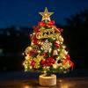 Christmas Tree Desktop Ornament Small Tabletop Holiday Decoration for Home