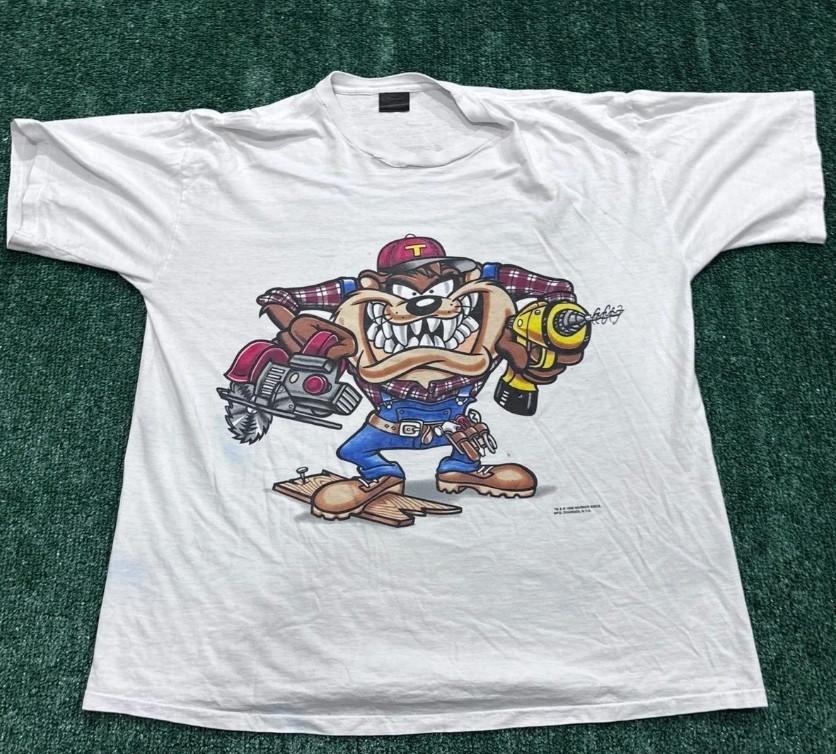 

SALE NEW !! Vintage 1996 Warner Bros Taz Contracting T Shirt All sz 3XL