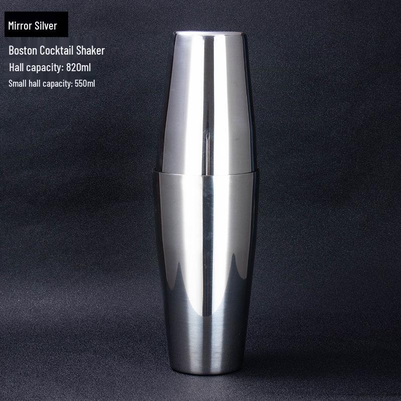 American-Style 304 Stainless Steel Boston Cocktail Shaker with Base