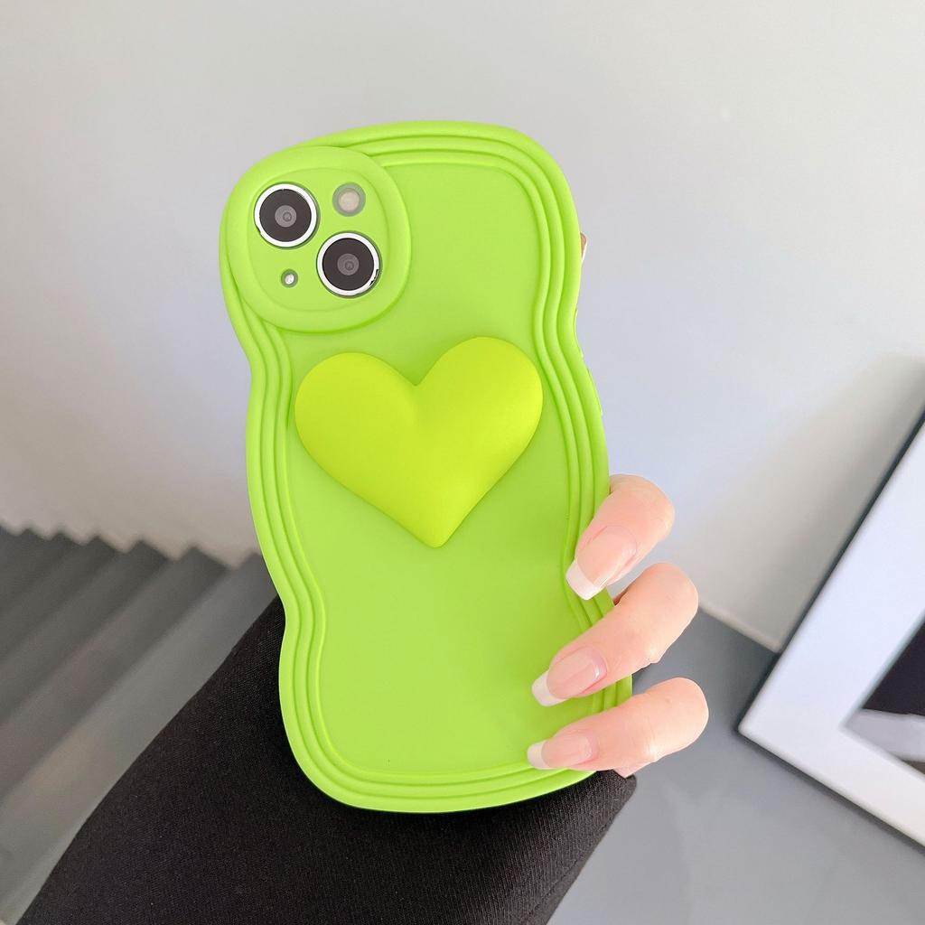 Wind Ins Three-dimensional Big Love Applies To iPhone17/16 Apple 15 Mobile Phone Case 14/13Pro Max Female 12PM
