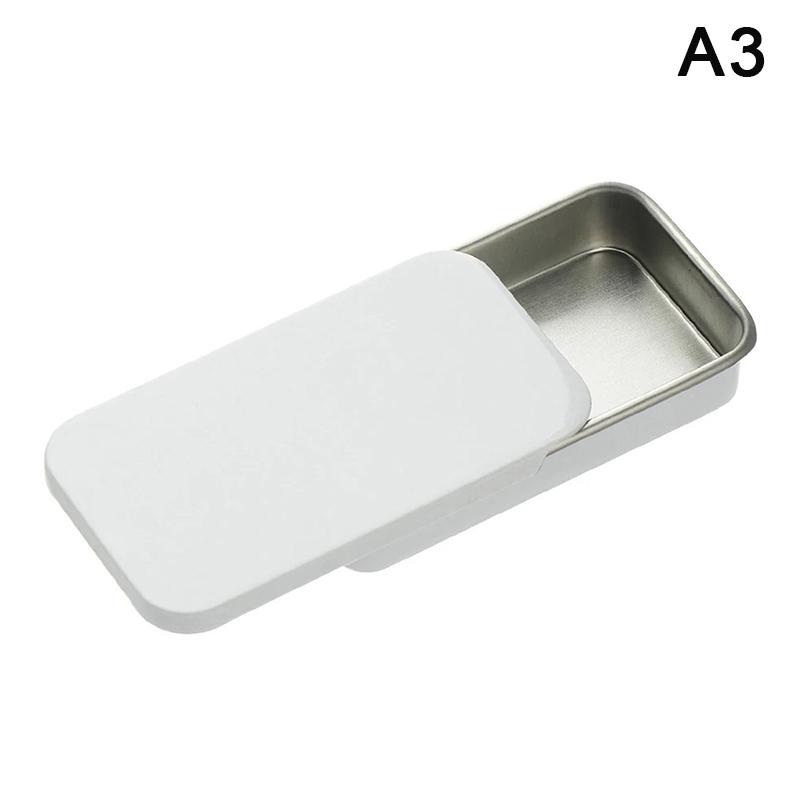 Tinplate Box Slide Lid Push Pull Box Drawer Balm Box Portable Box Mini Aromatherapy Jar Candy Small Iron Box Gift Box