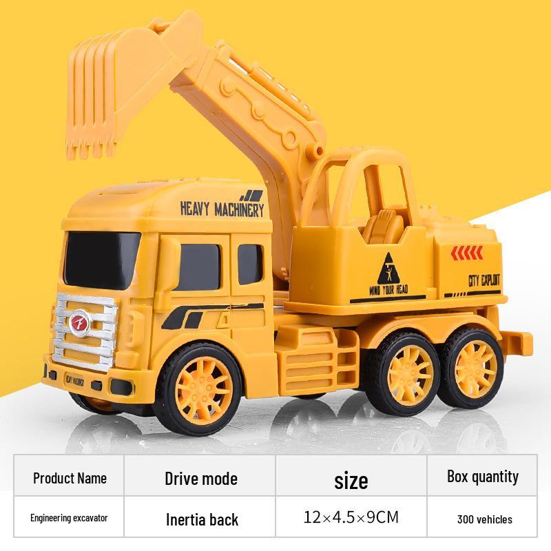 Pull-Back Excavator & Bulldozer Toy Set for Kids - Small Construction Vehicles