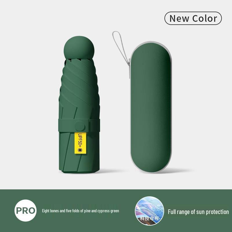 Mini Five-Fold UV Protection Sunscreen Umbrella: Portable and Dual-Use for Sun and Rain, Women's Sunshade Umbrella
